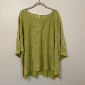 Anthropologie Alicia Chartreuse Shimmer Knit NWT